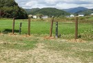 牧柵打ち途中